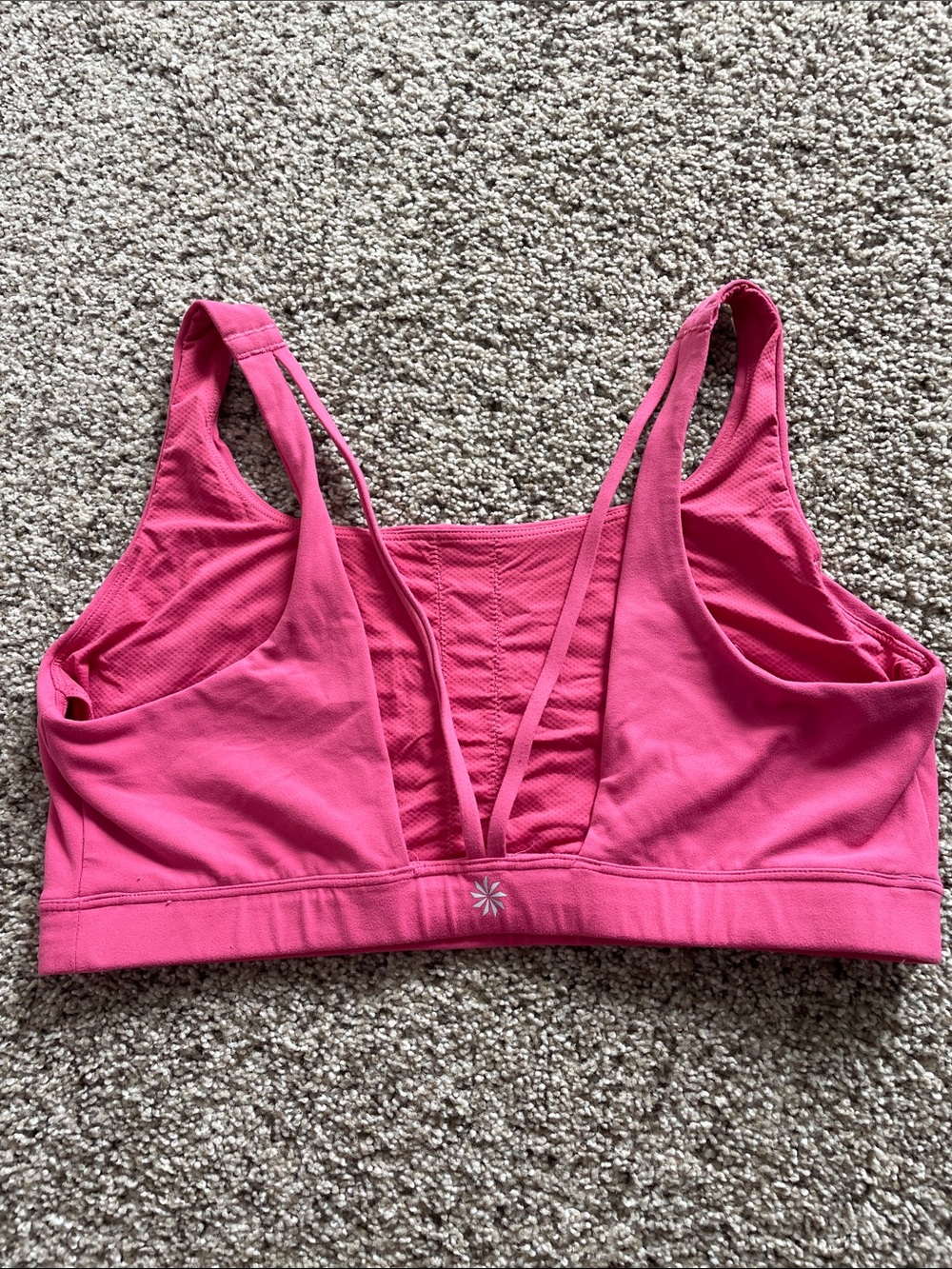 Athleta Exhale Hot Pink Strappy Back Sports Bra
